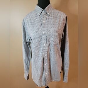 OLD NAVY Polka Dot Men's Casual Button-down Shirt, Slim Fit, Size Medium